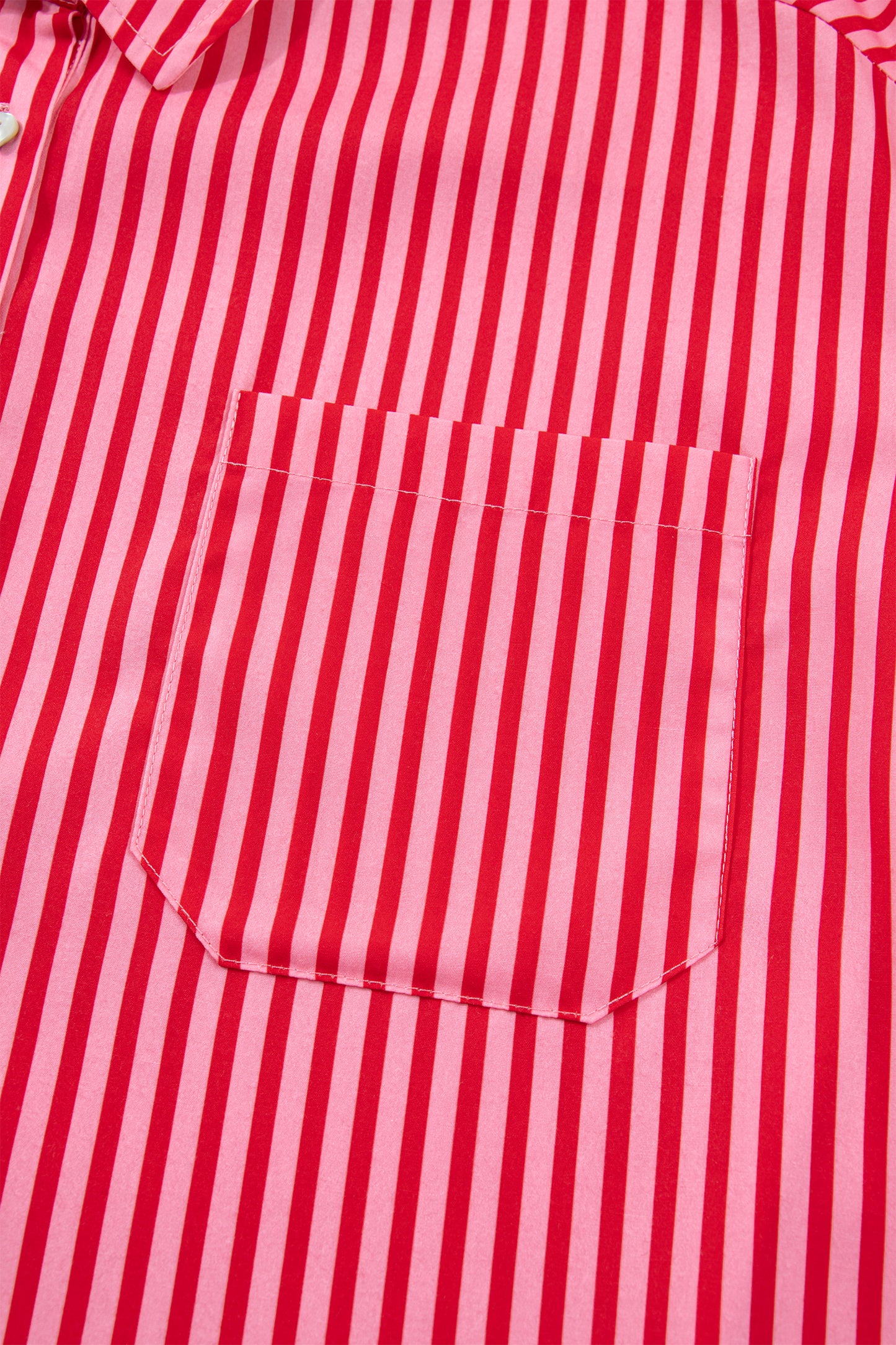 Stripe Button-up Long Sleeve Blouse