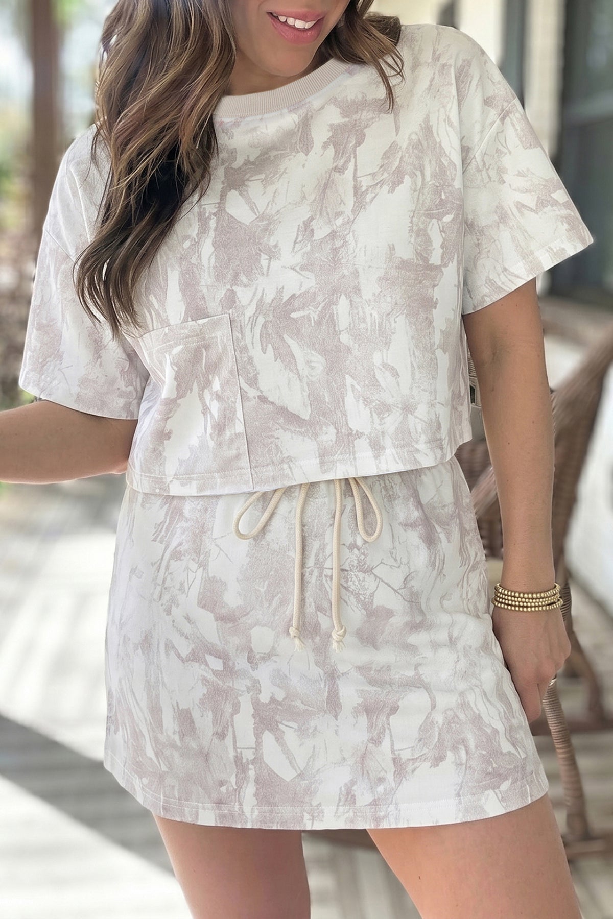 Woodland Camo Raw Two-Piece Set