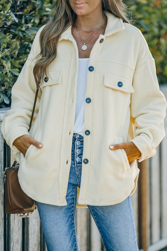 Turn Down Collar Buttoned Jackets