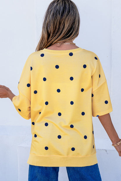 Polka Dot Crossed Oversize Tee
