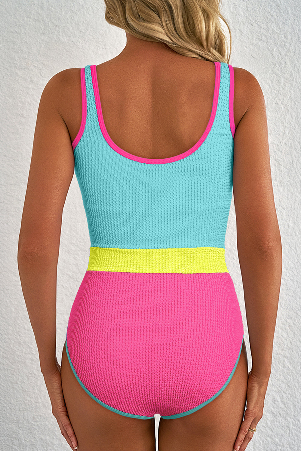 Iceland Color Block One-Piece Swimsuit