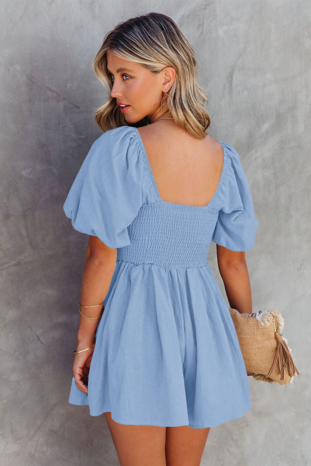 Puff Sleeve Jumpsuits & Rompers