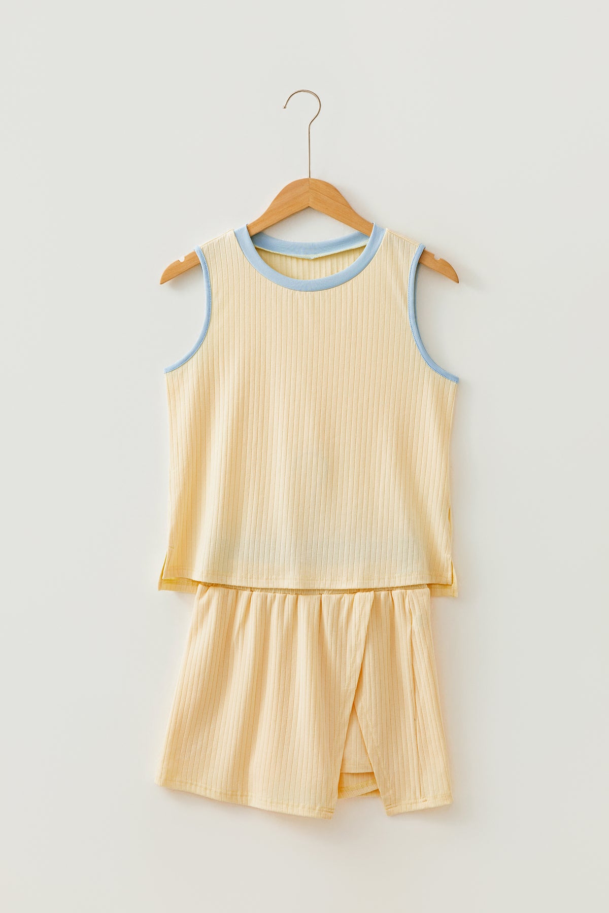 Ribbed Tank Split Two-Piece Set