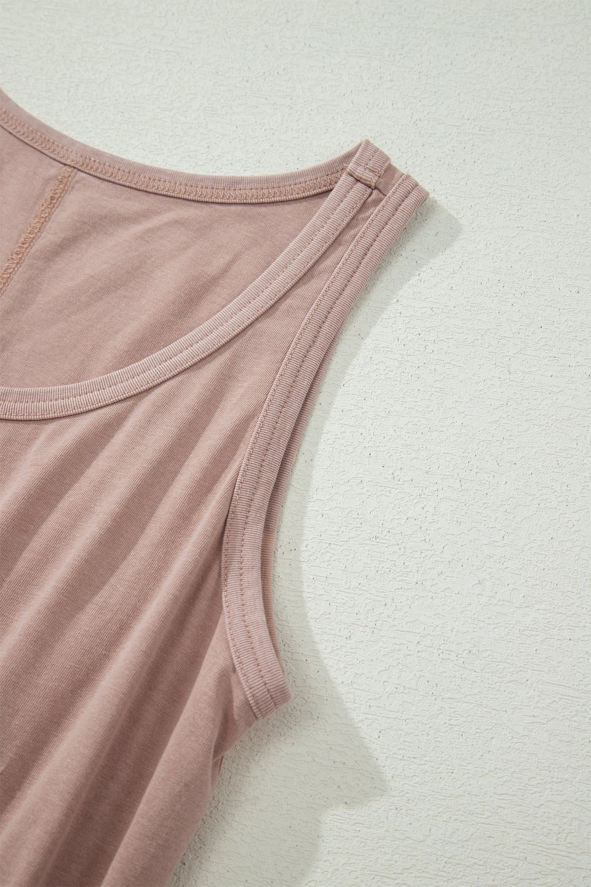 Wash Neck Sleeveless Mini Dress