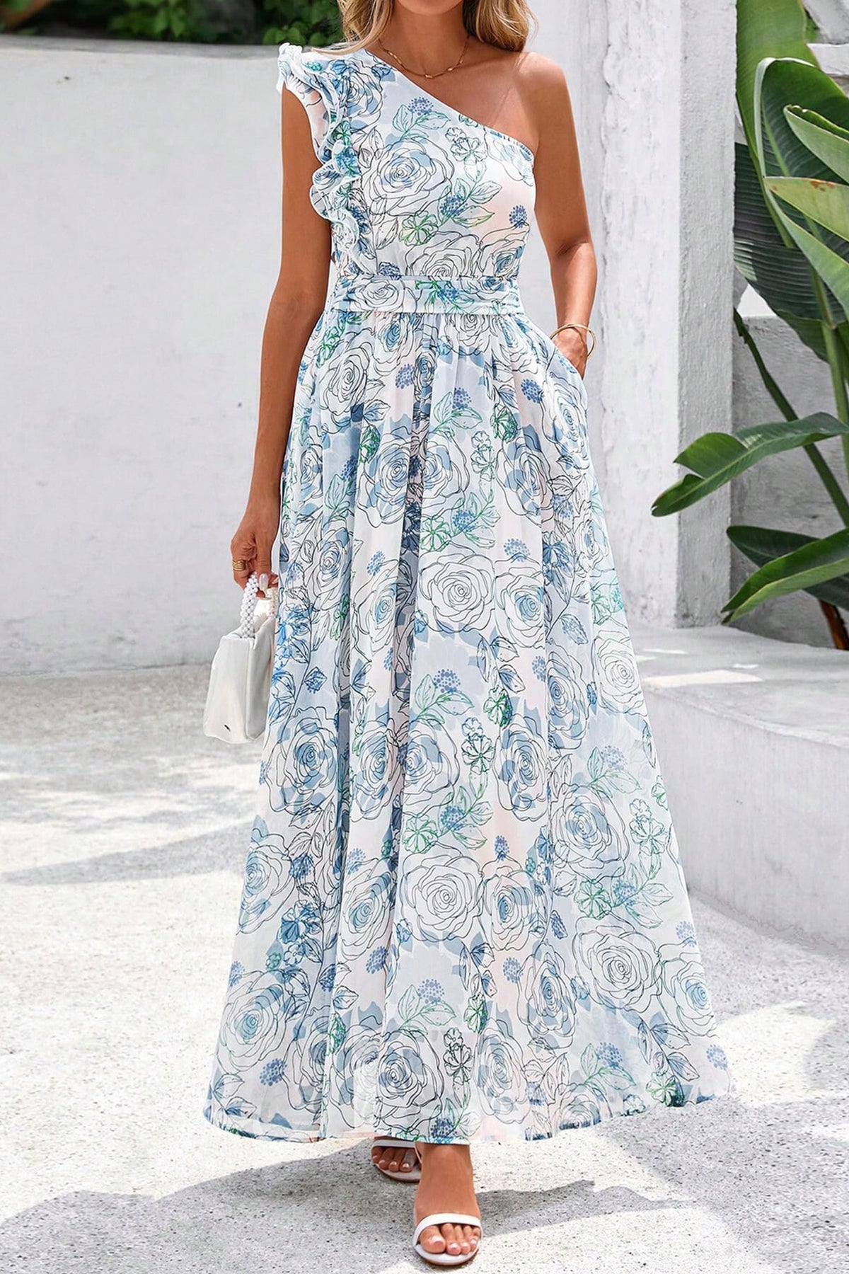Ruffled One Maxi Floral Dress