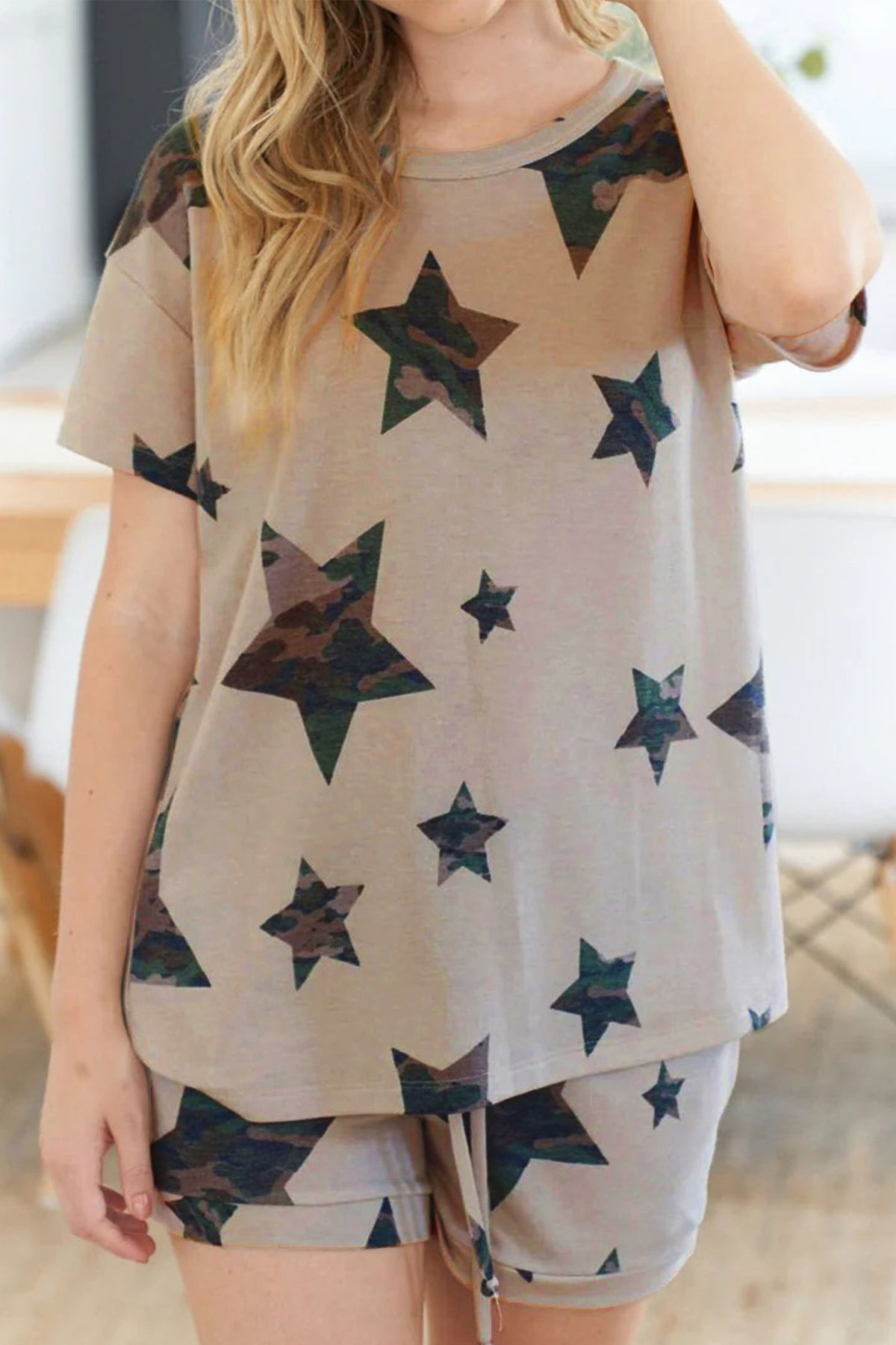 Camo Star Short Lounge Set