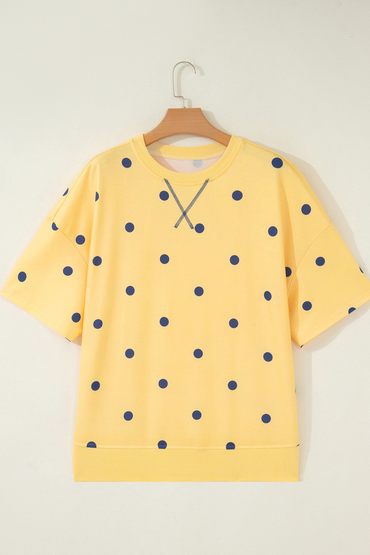 Polka Dot Crossed Oversize Tee