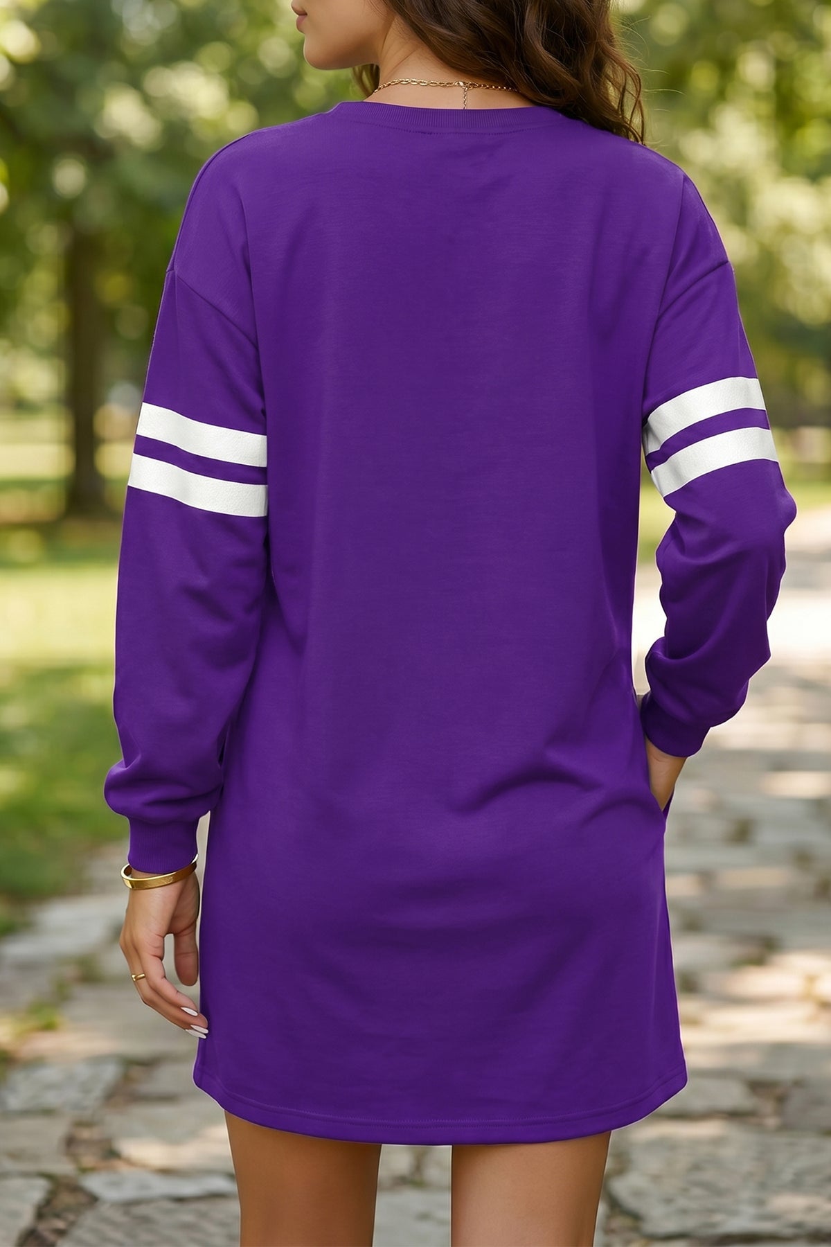 Fiery Varsity Banded Mini Dress