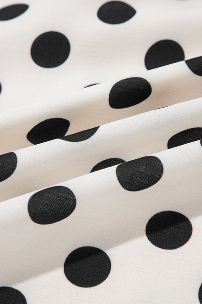 Polka Dot V-neck Mini Dress