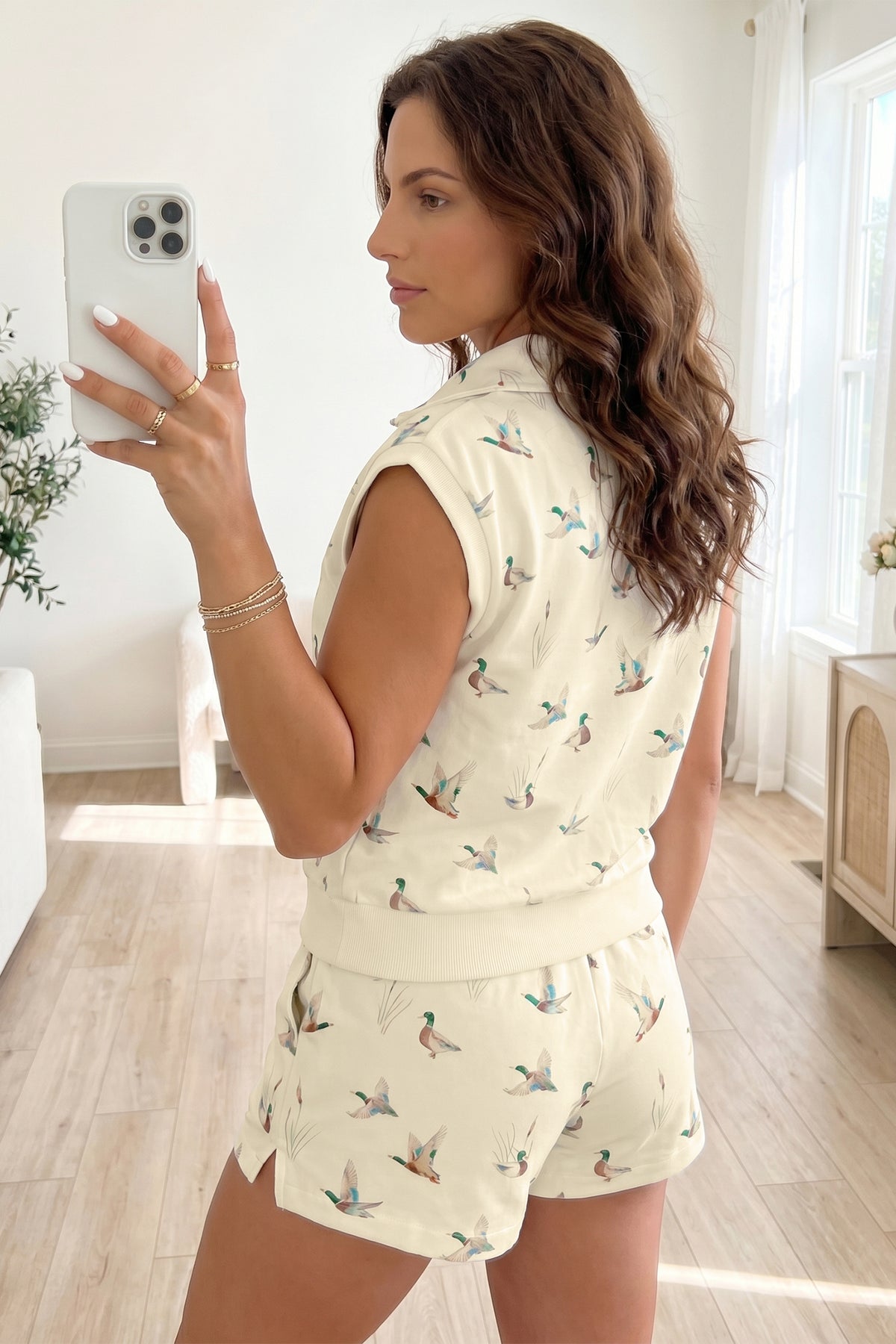 Mallard Printed Drawstring Short Set