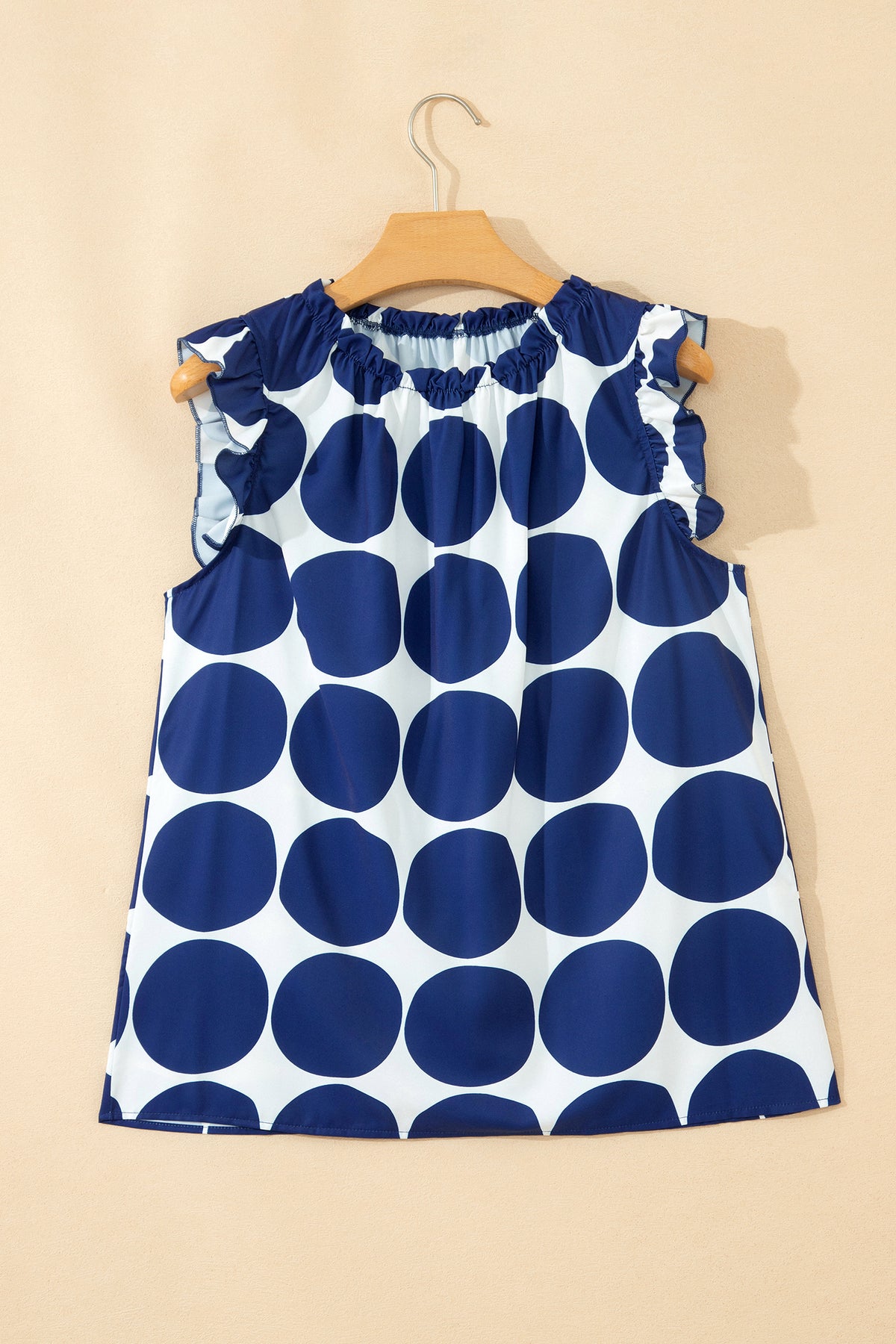 Polka Dot Frilled Tank Top
