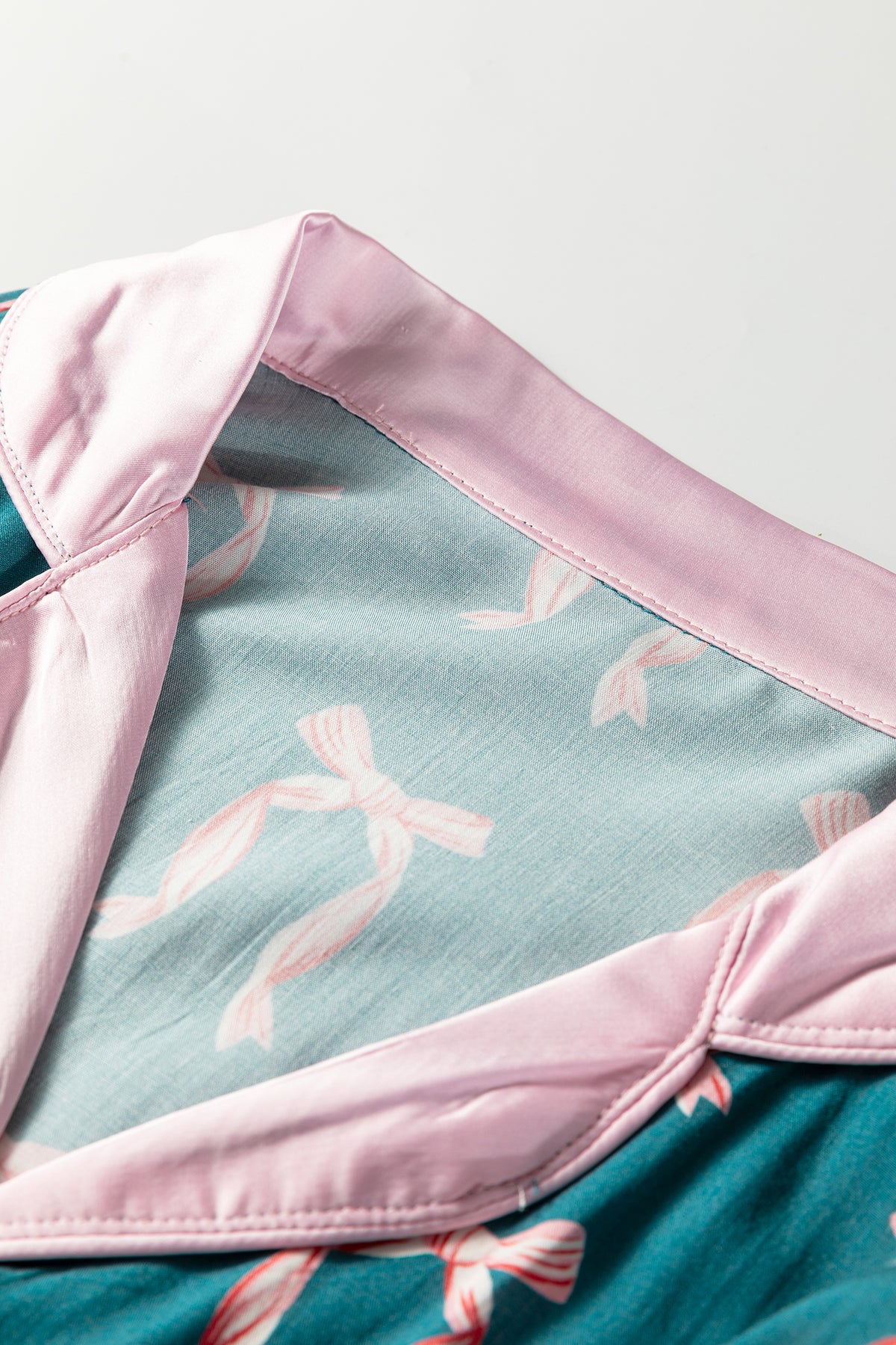 Ribbon Long Sleeve Pajama Set