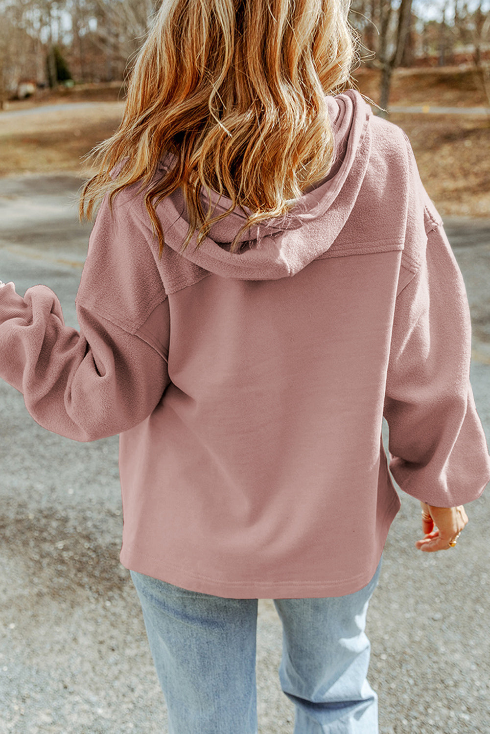 Flap Pocket Drawstring Hood Jackets