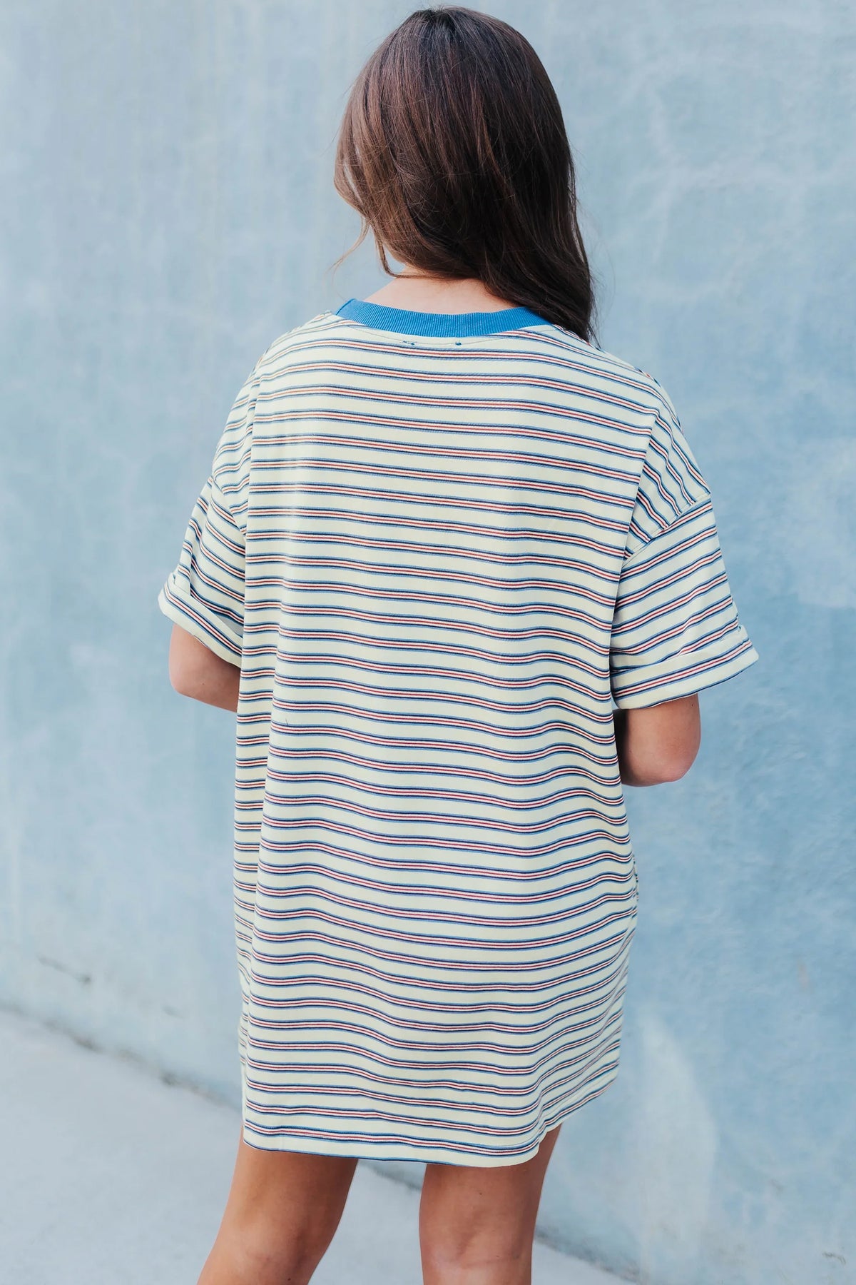 Stripe Mini T Shirt Dresses
