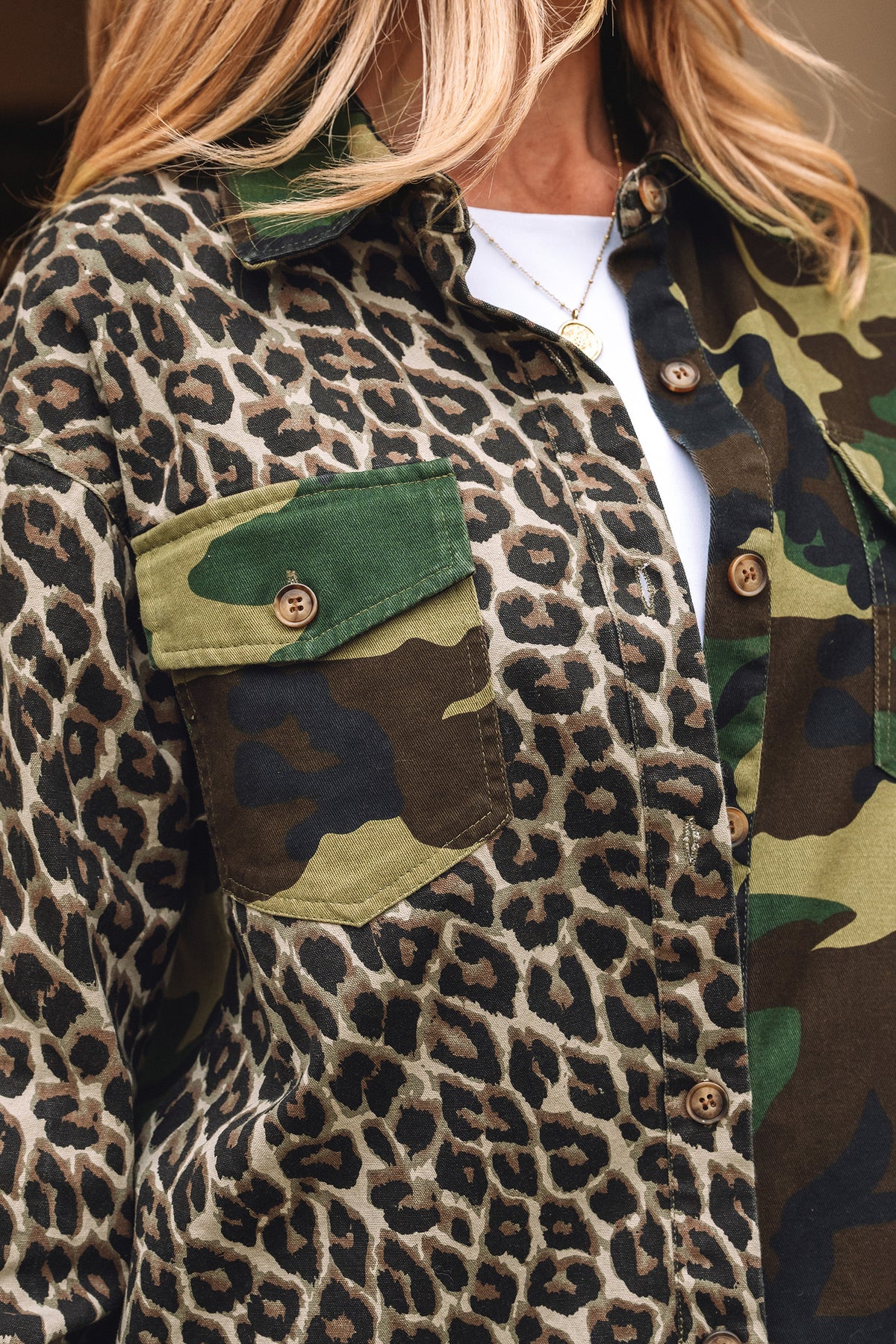 Leopard Camo Oversize Shacket Jackets