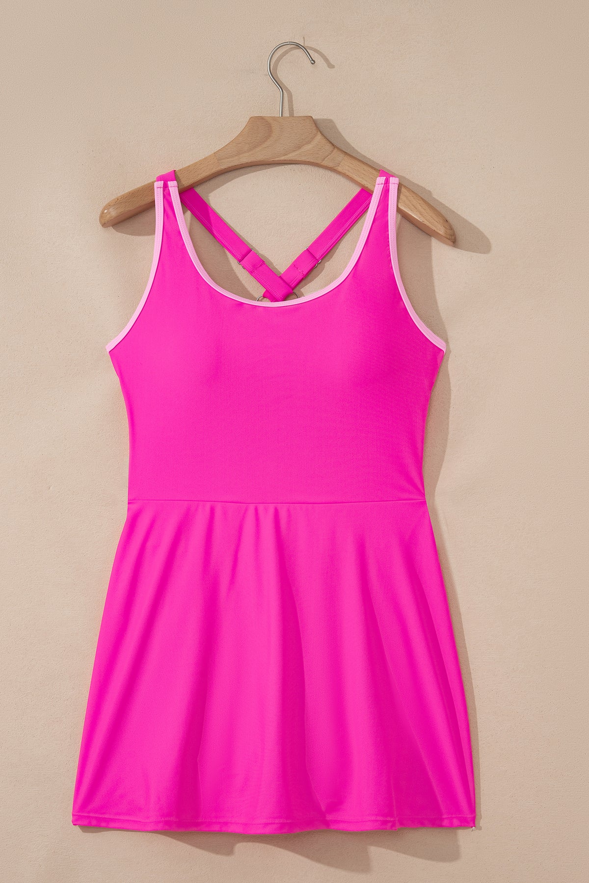 Neckline Active Shorts Swim Dress