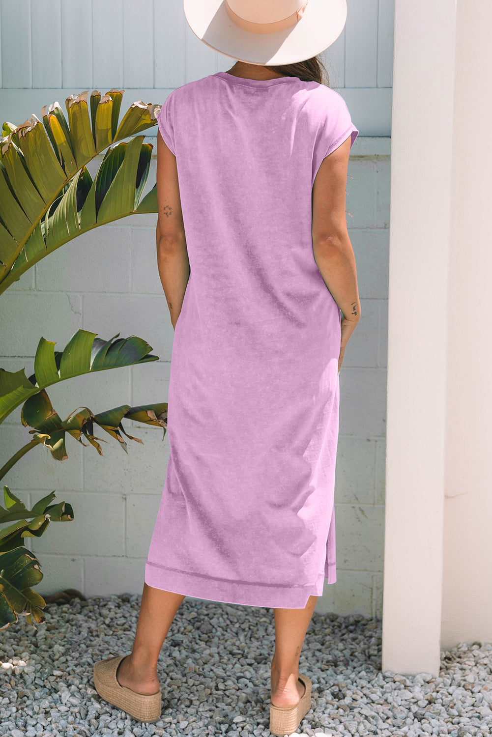 Wash Pocketed T Shirt Dresses