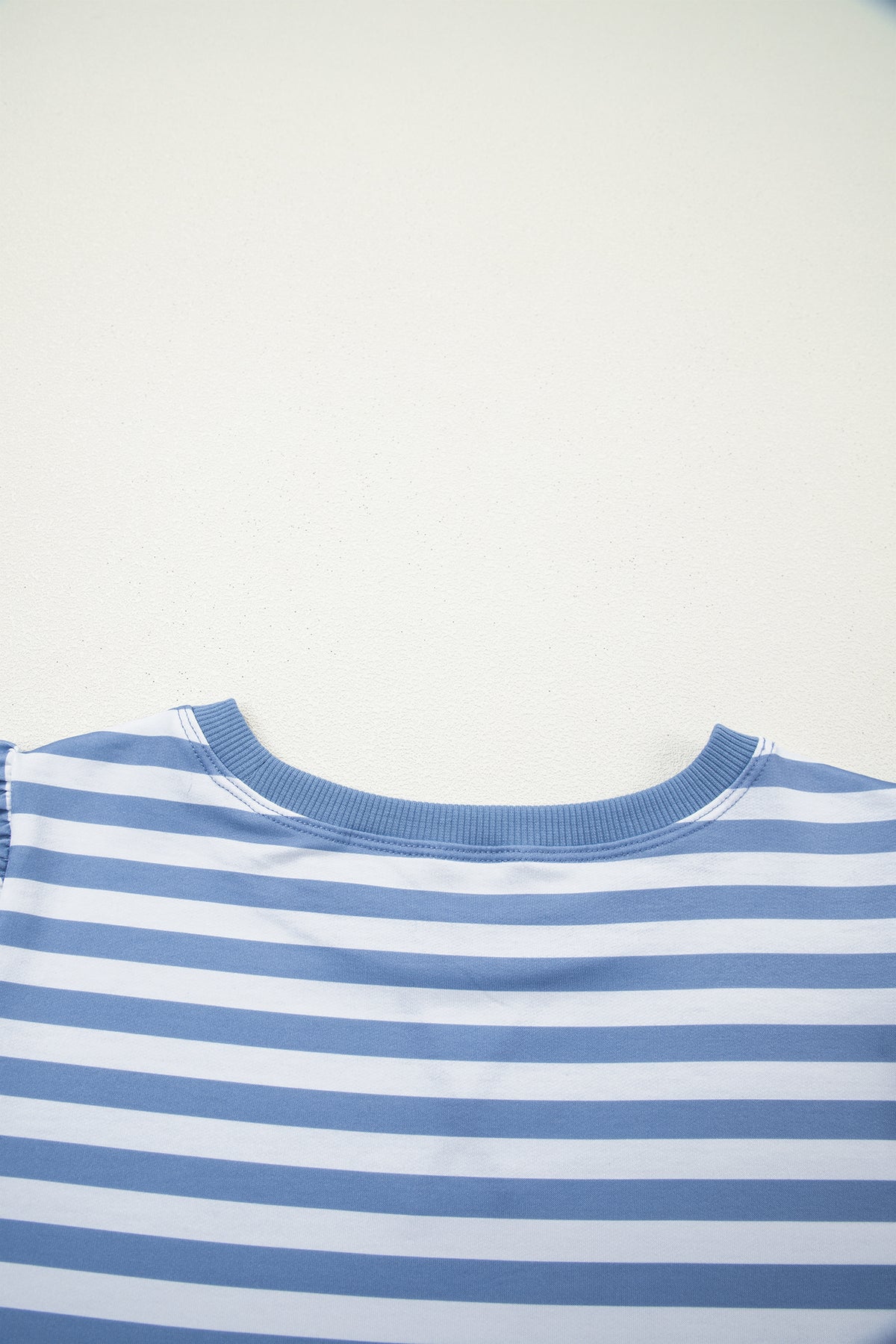 Stripe Short Bubble Sleeve Tee
