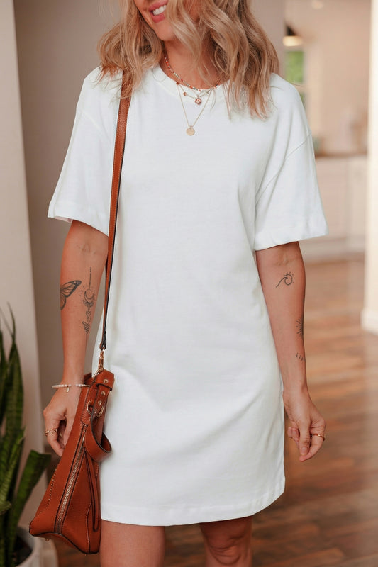 Crew Neck T Shirt Dresses