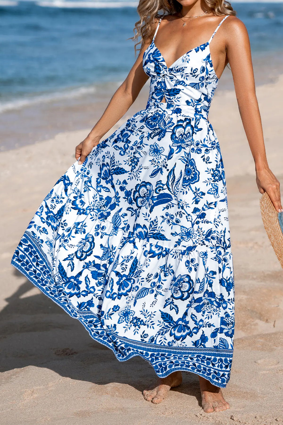 Spaghetti Strap Maxi Floral Dress