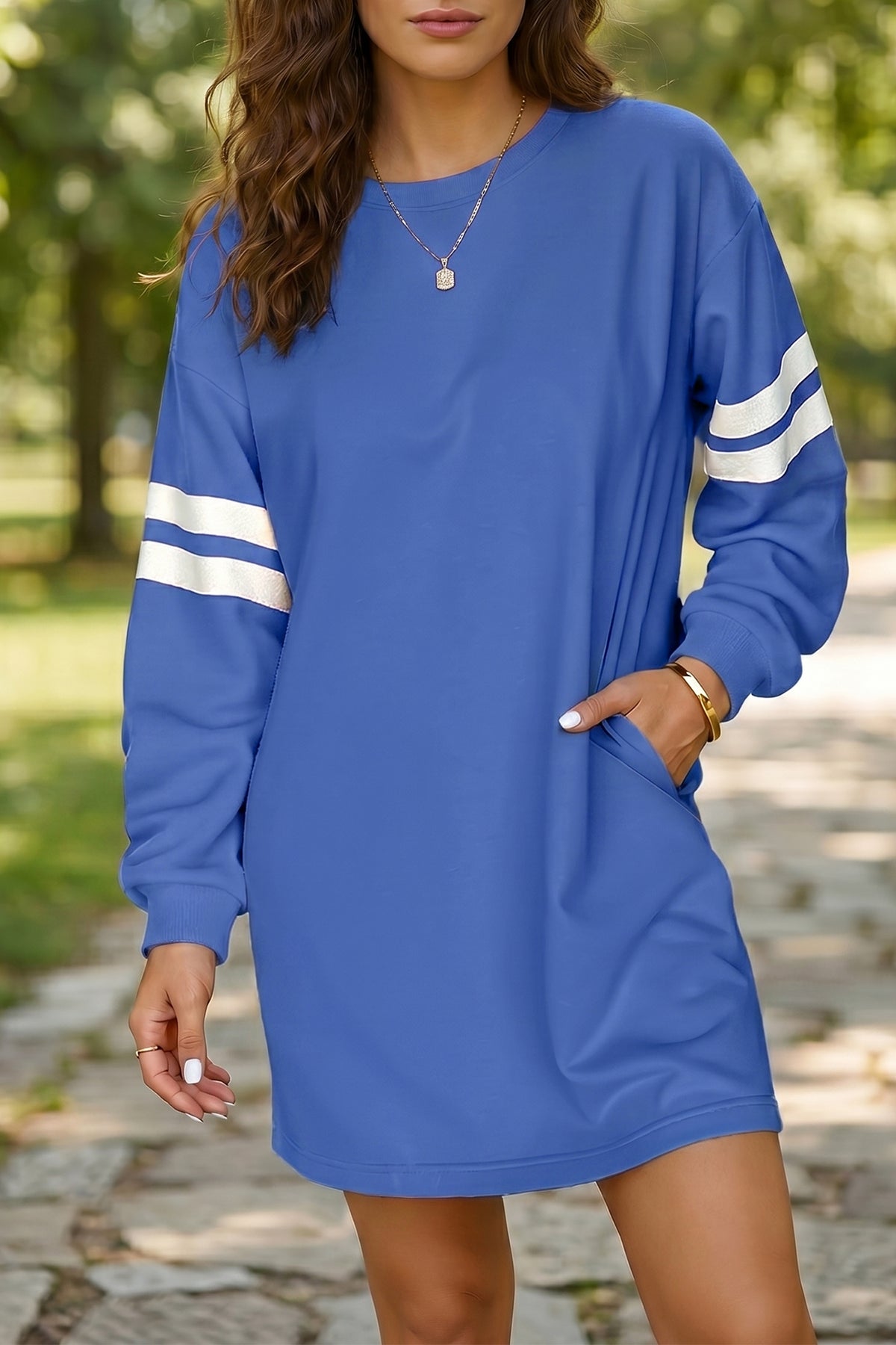 Fiery Varsity Banded Mini Dress