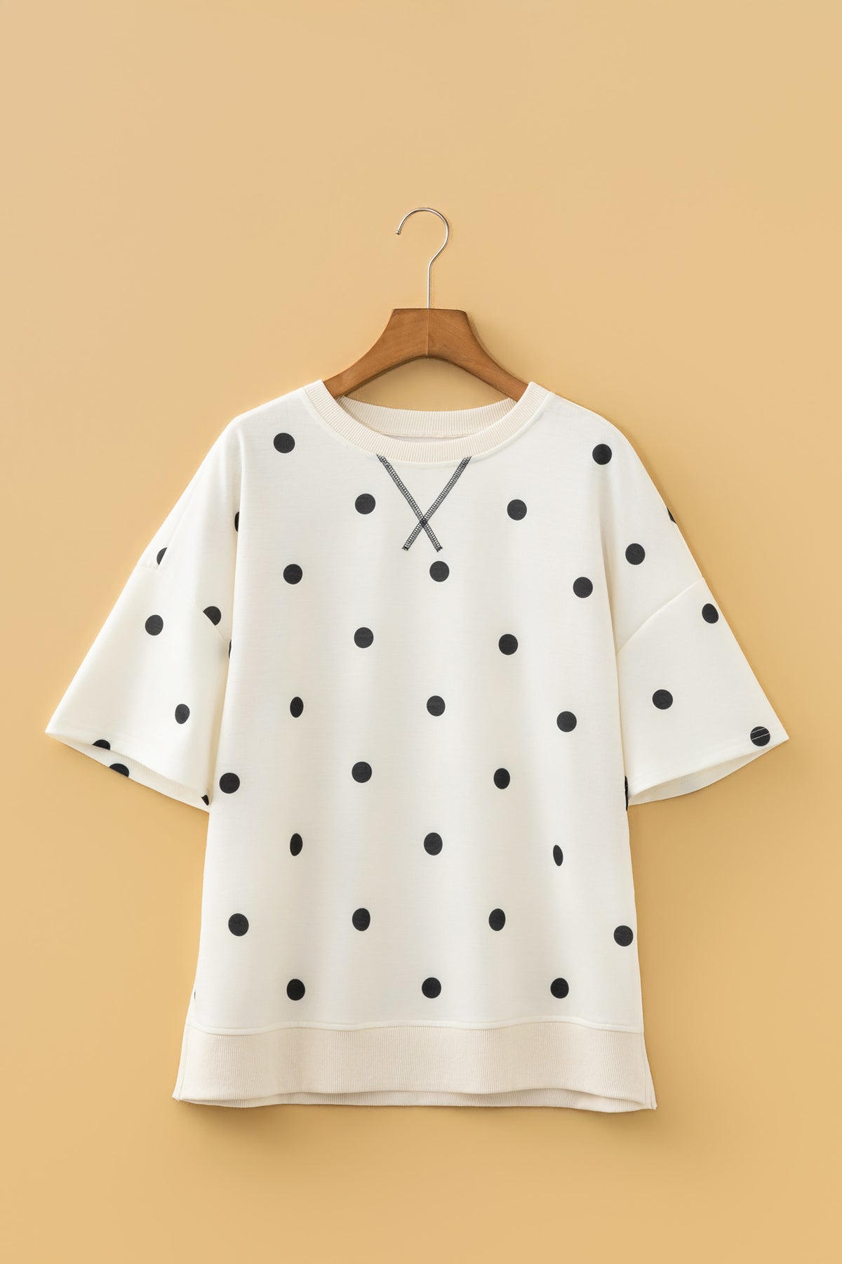 Polka Dot Crossed Oversize Tee