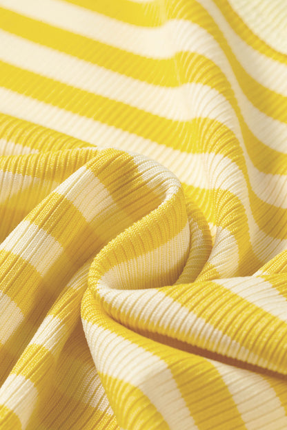Stripe Ribbed Knit Tank Top