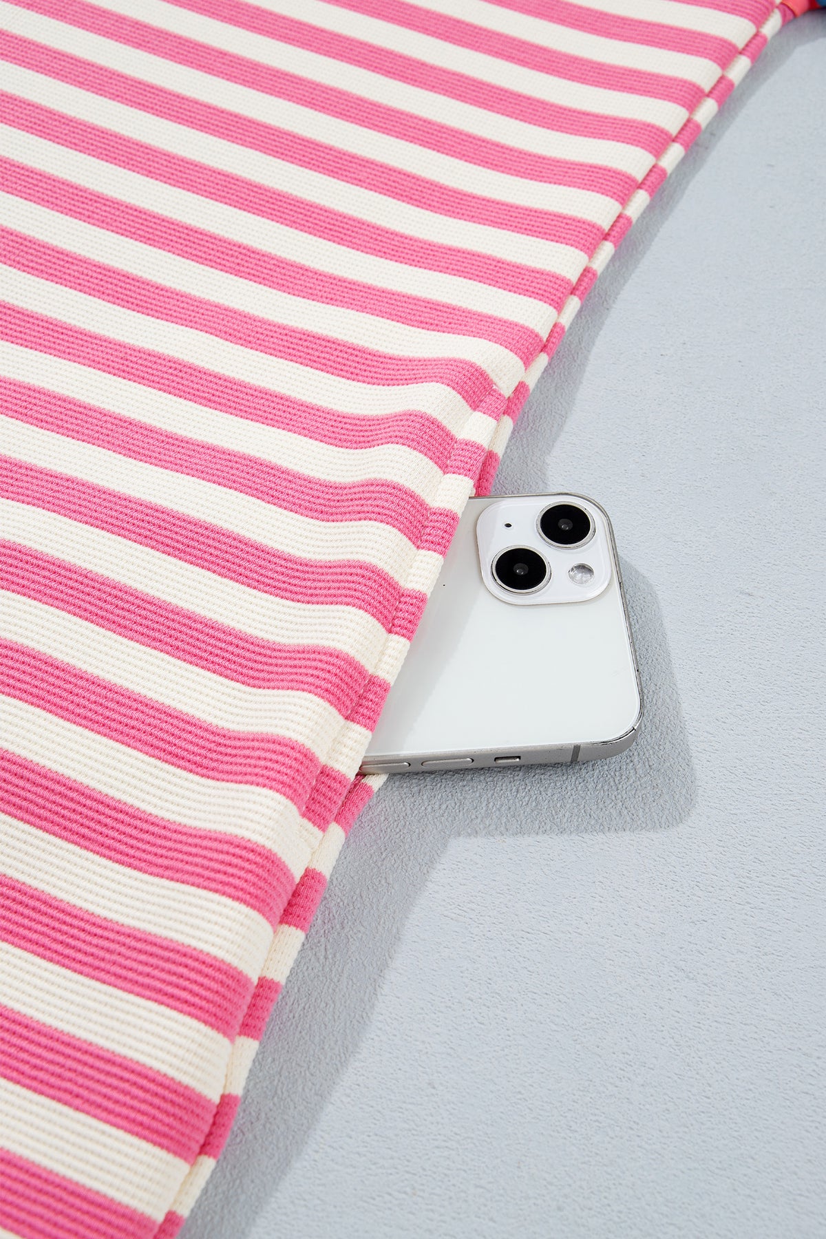 Stripe Short Sleeve T Shirt Dresses