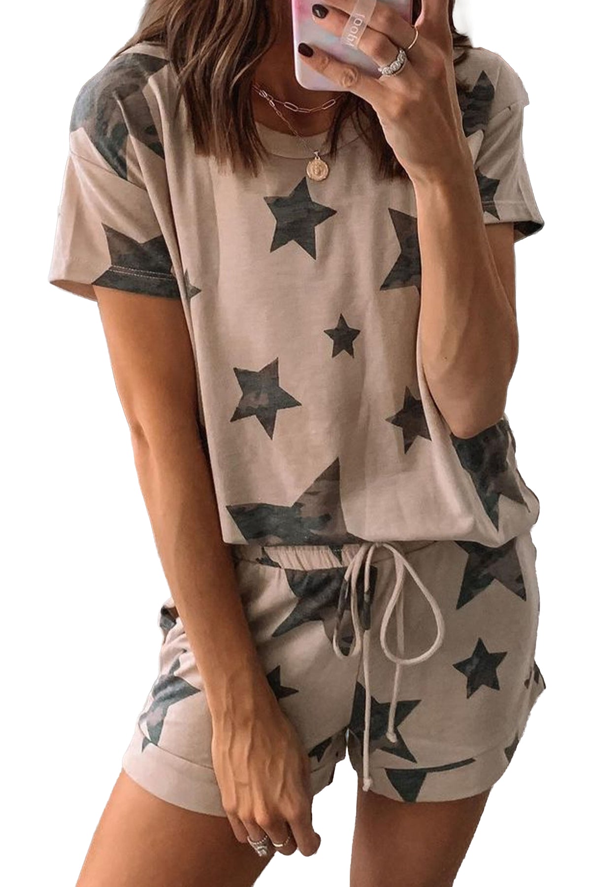 Camo Star Short Lounge Set