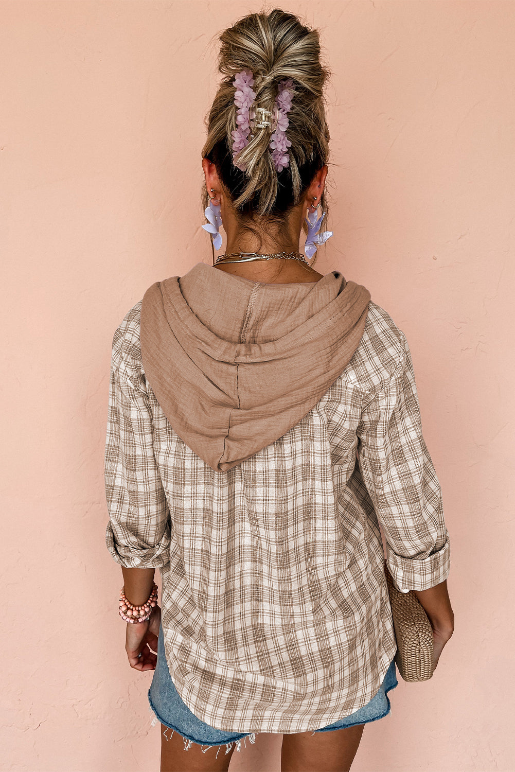 Checkered Fit Buttoned Plaid Shackets