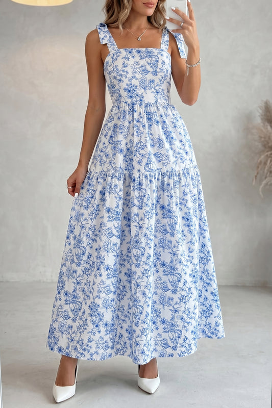 Floral Flared Maxi Dress