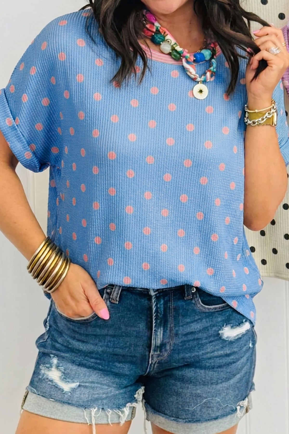 Polka Dot Short Sleeve Tee
