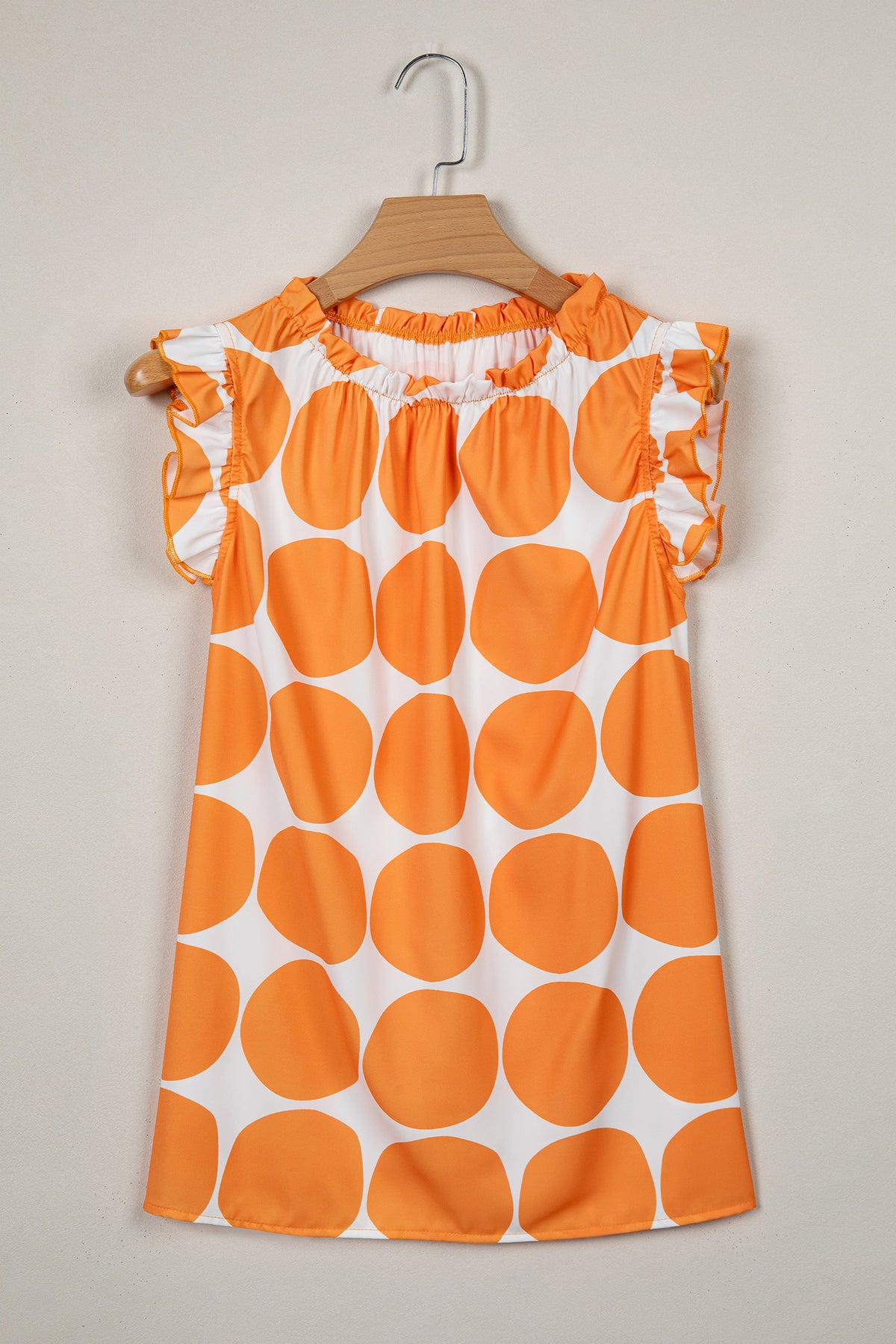 Polka Dot Frilled Tank Top