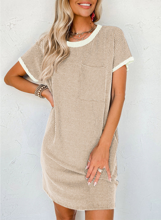 Color Block T Shirt Dresses