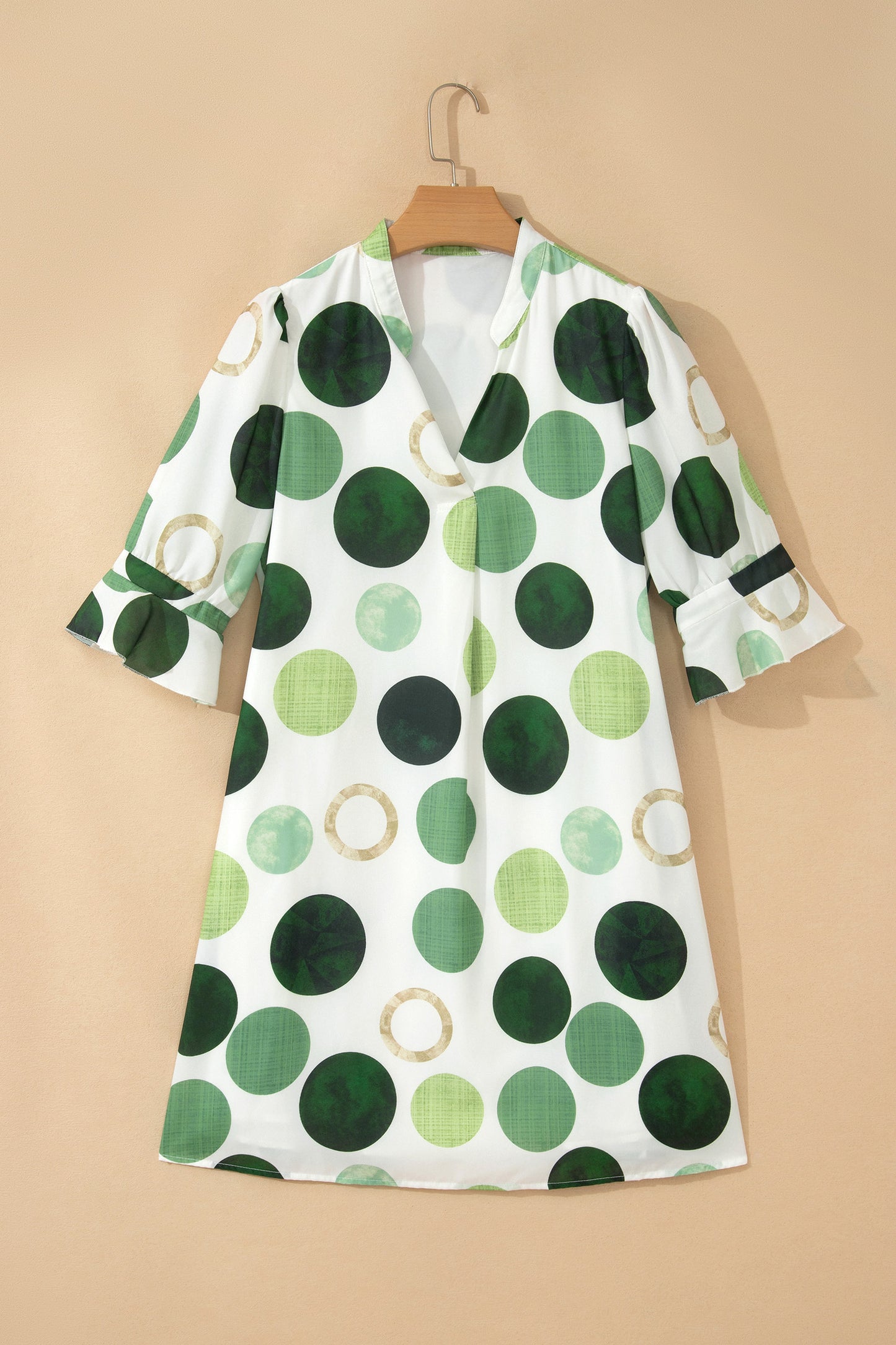 Polka Dot Flounced Mini Dress