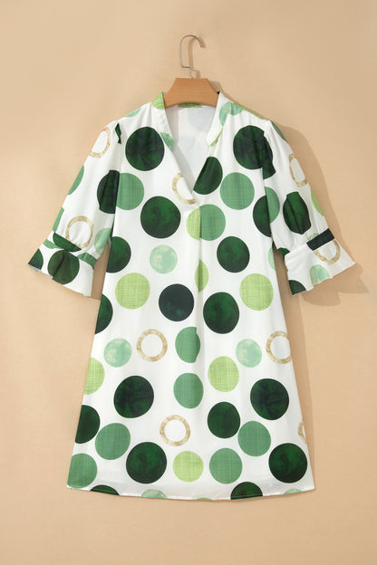 Polka Dot Flounced Mini Dress