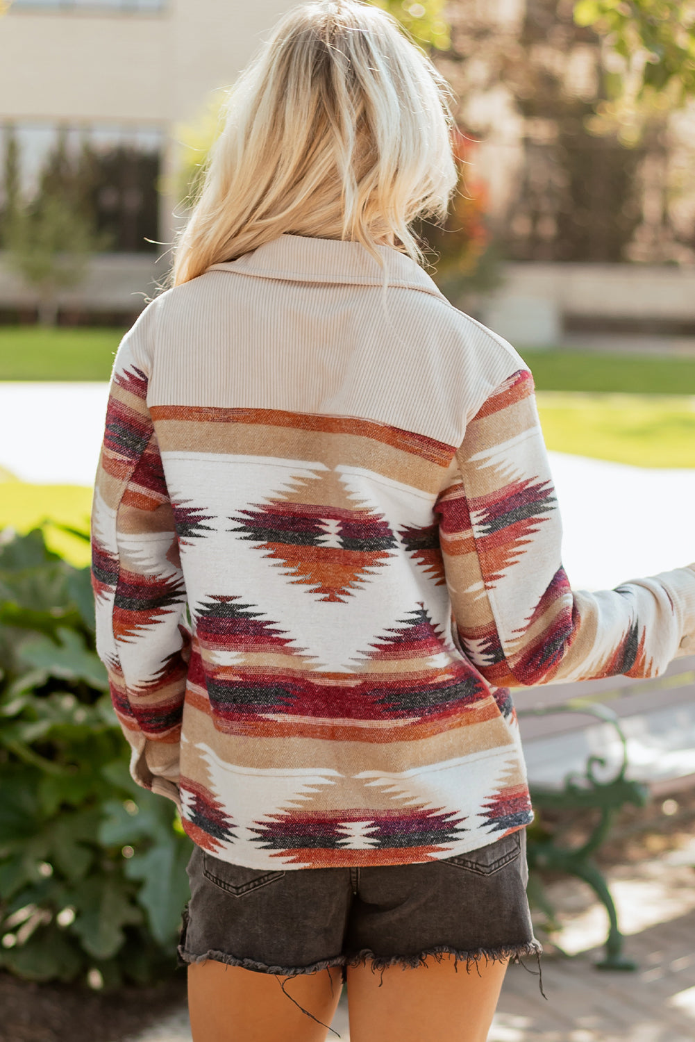 Western Aztec Ribbed Double Jackets