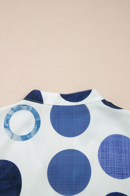 Polka Dot Flounced Mini Dress