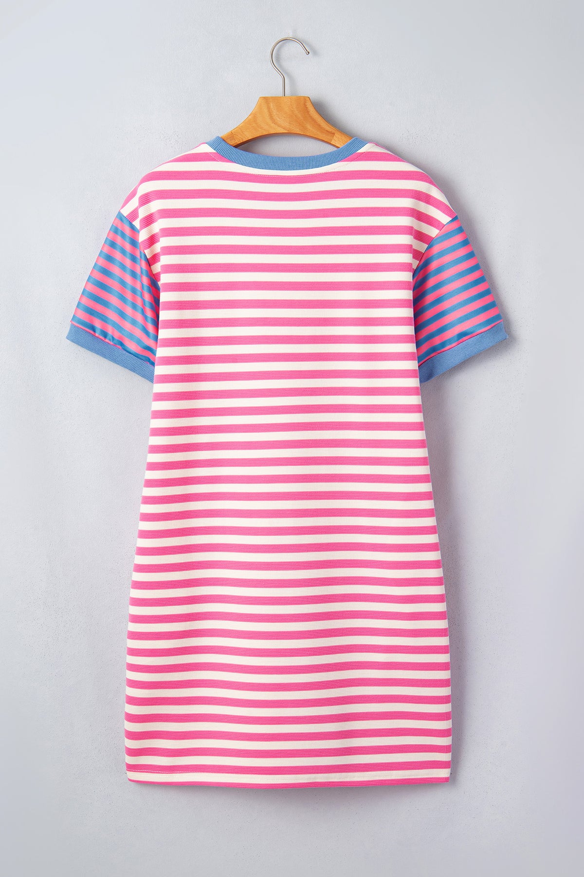 Stripe Short Sleeve T Shirt Dresses