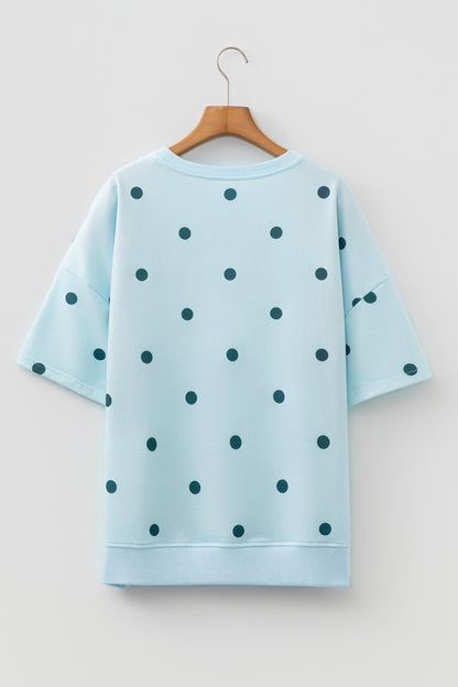 Polka Dot Crossed Oversize Tee