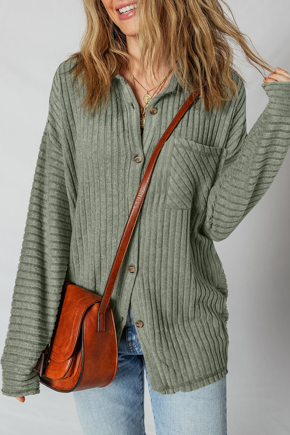 Thermal Ribbed Button Up Jackets