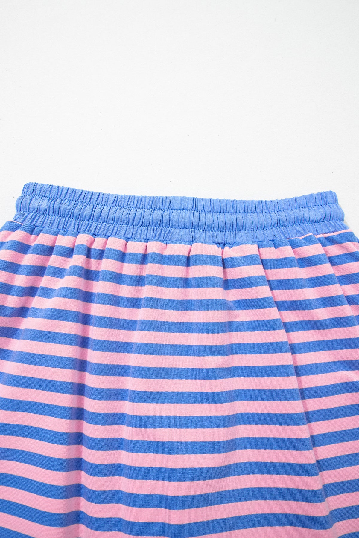 Stripe Short Sleeve Two-Piece Set
