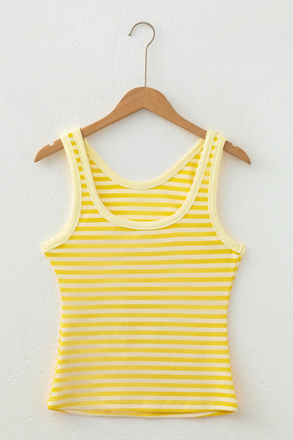 Stripe Ribbed Knit Tank Top