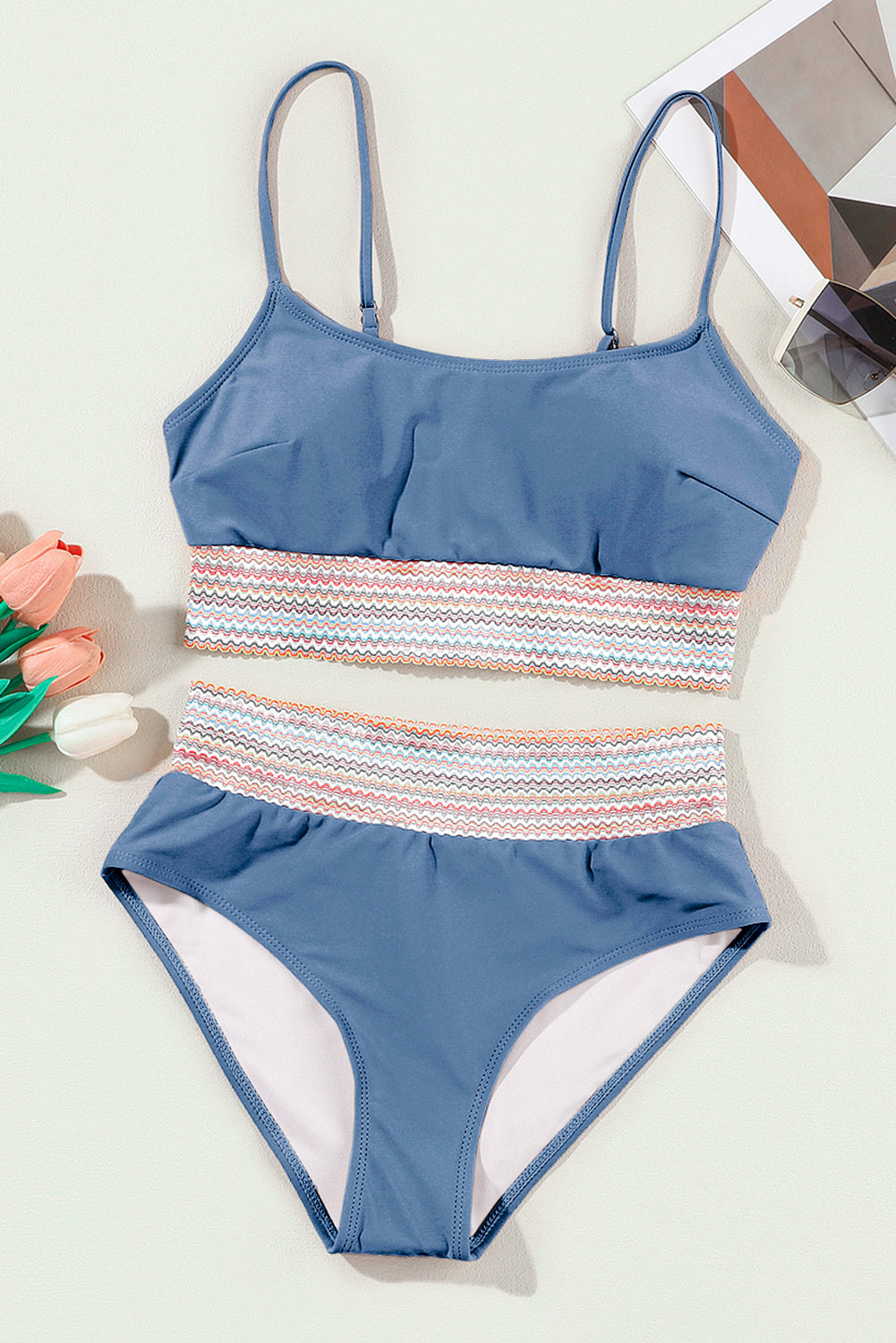Colorful High Waist Bikini Set