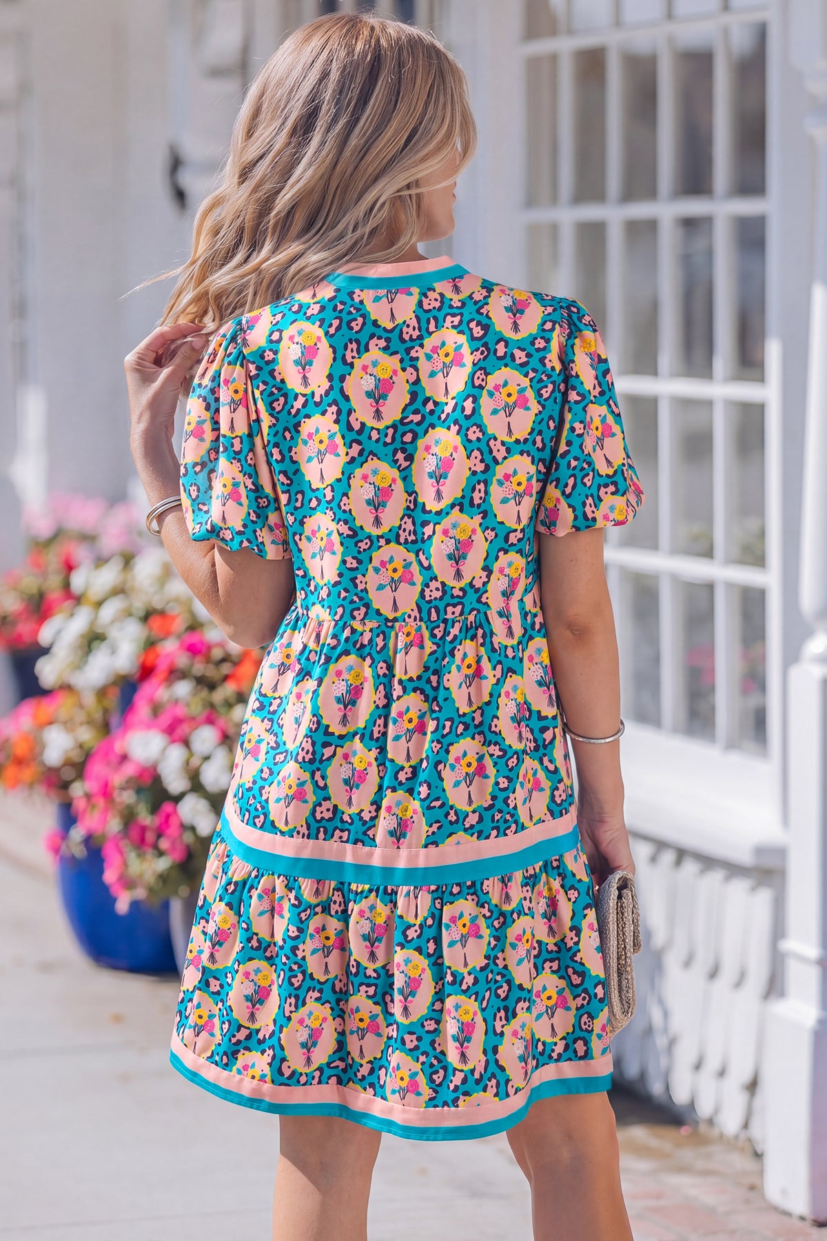 Leopard Short Floral Dress