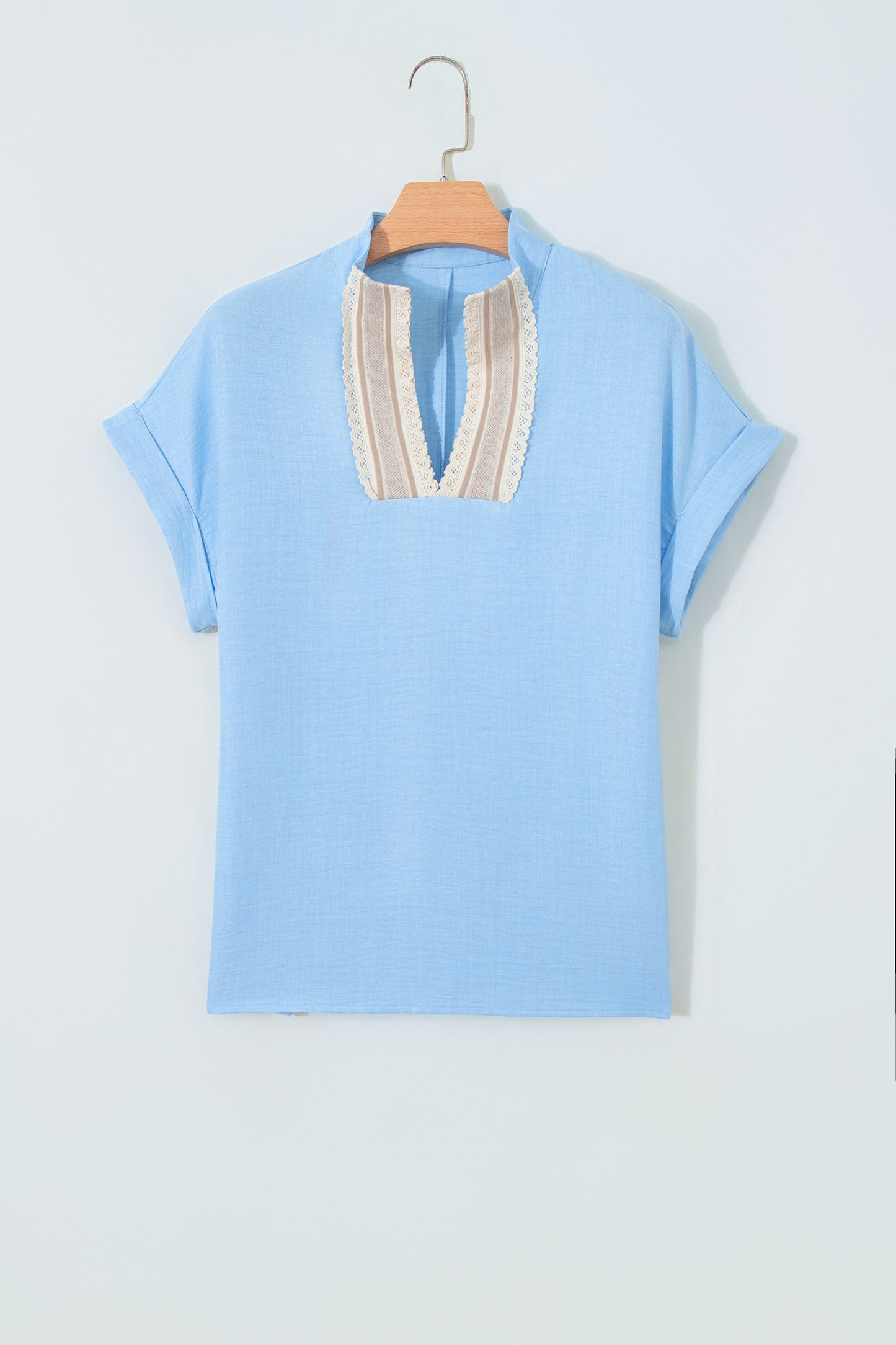Crochet Lace Short Sleeve Blouse