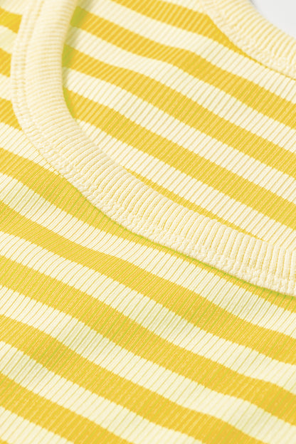 Stripe Ribbed Knit Tank Top