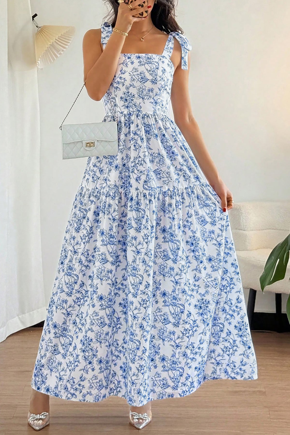 Floral Flared Maxi Dress