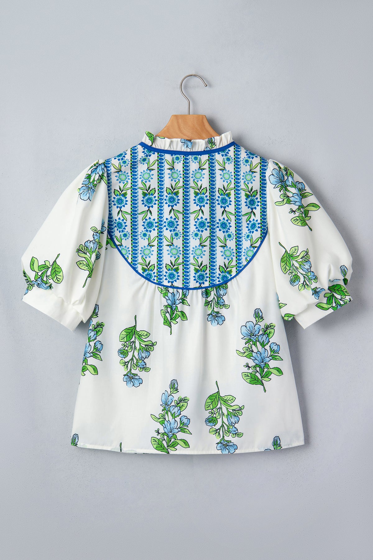 Floral Tie Neck Blouse