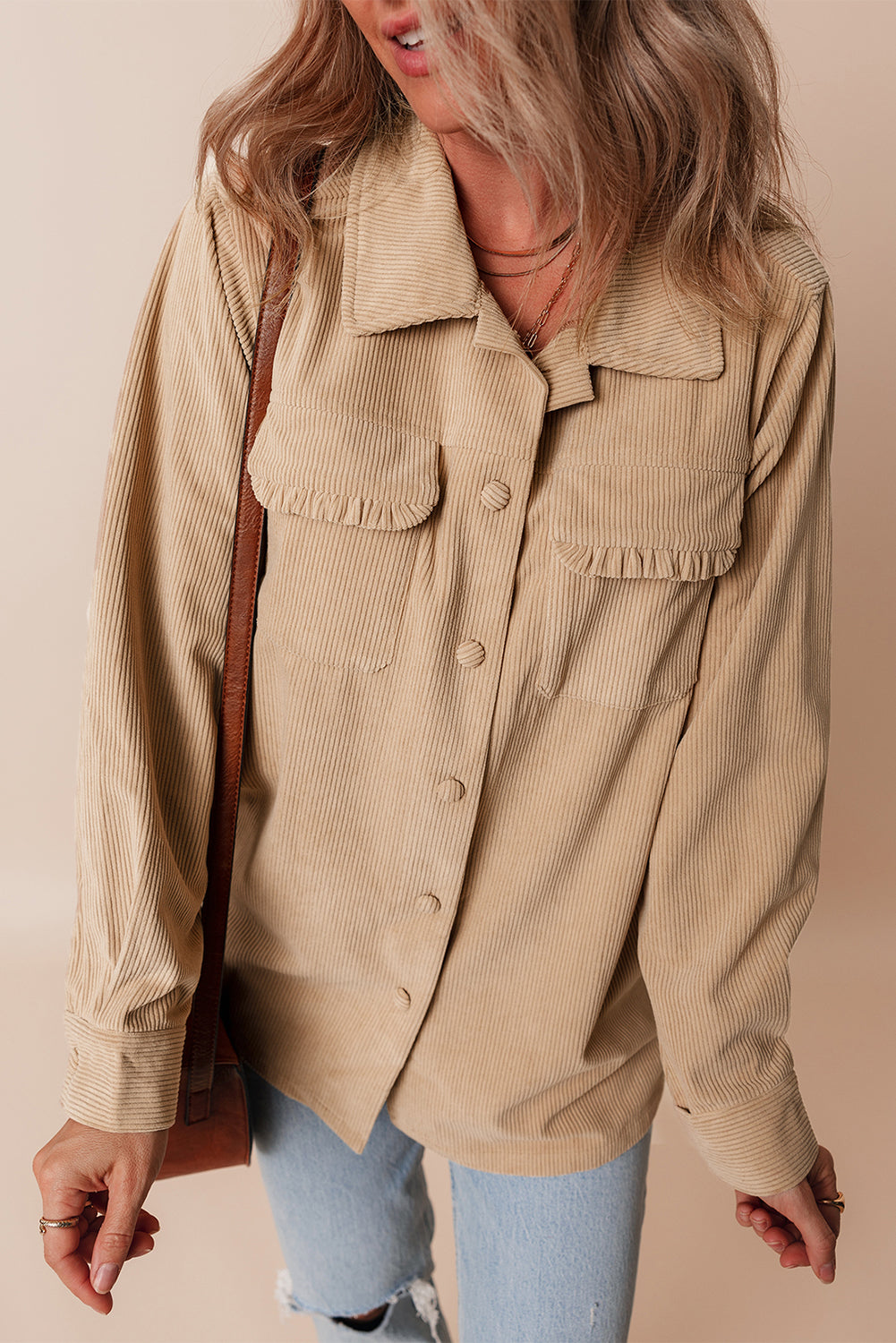 French Frilled Button Up Jackets